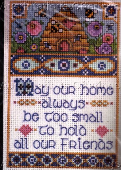 JOAN ELLIOT CROSS STITCH KIT WITTY SAYINGS OUR HOME