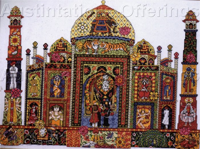 HARD TO FIND FULTON TAJ MAHAL ORIENTAL PALACE CROSS STITCH KIT