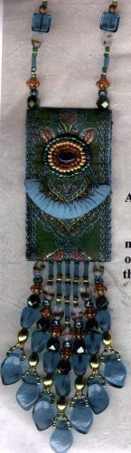CLARKE HEIRLOOM TEAL JEWEL TONES BEADED NECKLACE PURSE SEA GREEN