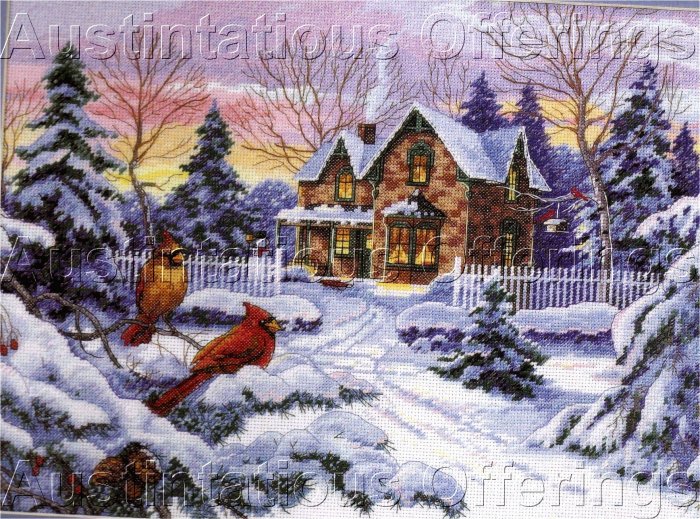 ALAN SAKHAVARZ WINTER MEMORIES GOLD COLLECTION CROSS STITCH KIT