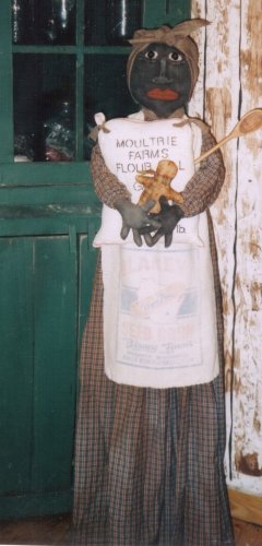PRIM BLACK FOLK ART PATTERN CHART PRIMITIVE MAMMY DOLL VACUUM COVER
