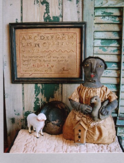 PRIMITIVE FOLK ART BLACK MAMMY DOLL PATTERN CHART MABEL