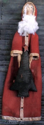 PRIMITIVE CHRISTMAS FOLK ART DOLL PATTERN CHART FATHER CHRISTMAS