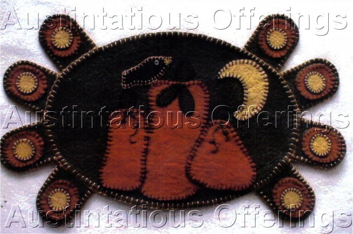 PRIMITIVE HALLOWEEN THANKSGIVING FOLK ART PATTERN CHART FELT EMBROIDERY 'PUNKIN GATHERIN'