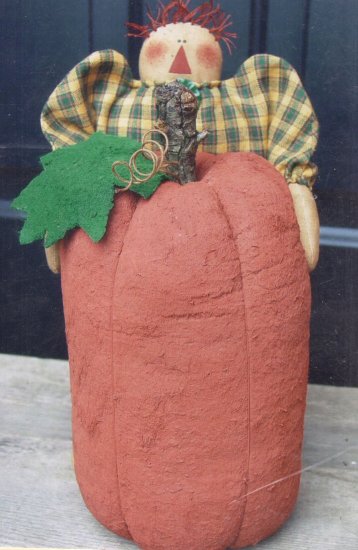 PRIMITIVE FOLK ART HARVEST HUGS PATTERN RAGGEDY ANN DOLL