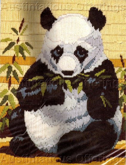 RARE REINARDY LONGSTITCH NEEDLEPOINT KIT PANDA BEAR
