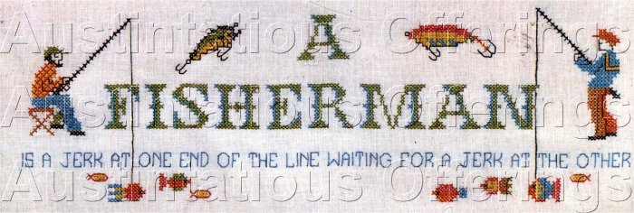 EASY TO DO KIT FISHERMAN SAMPLER NEEDLE 'N HOOPS