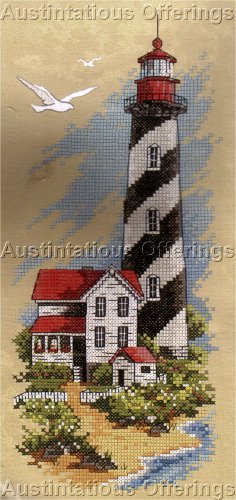 Hard to Find Maritime Lighthouse Stamped Cross Stitch Kit Keeper's Dream