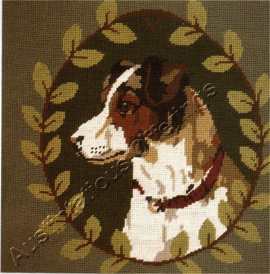 SARA DAVENPORT VICTORIAN DOG TAPESTRIES JACK RUSSELL TERRIER NEEDLEPOINT KIT