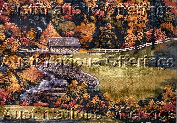 RARE LARRY DYKE GOLF NEEDLEPOINT KIT ATLANTA COUNTRY CLUB HOLE THIRTEEN