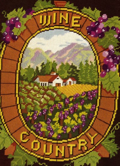 RARE GERRISH WINE COUNTRY NEEDLEPOINT KIT NAPA VALLEY INTEREST