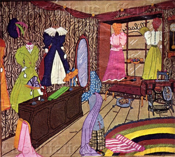 RARE VICTORIAN DRESSES CREWEL EMBROIDERY KIT NOSTALGIC DRESS BOUTIQUE