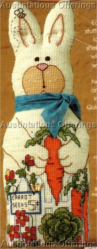 EASTER BUNNY BUDDY STUFFED MINIATURE PILLOW CROSS STITCH KIT