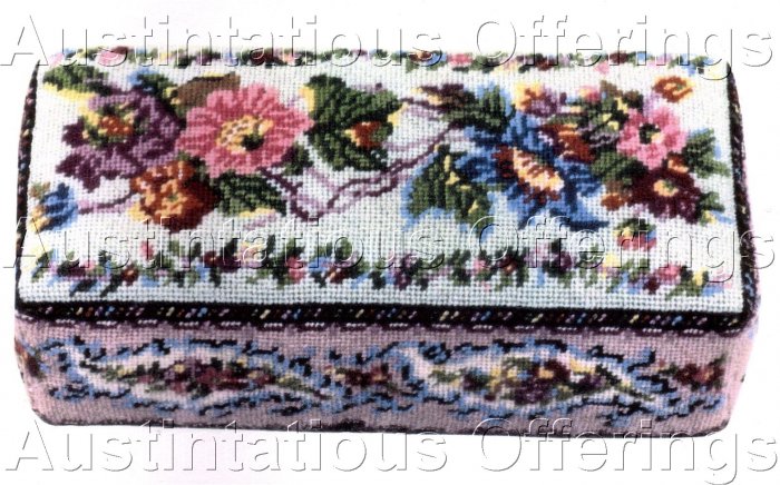 VICTORIAN PAISLEY BRICK COVER NEEDLEPOINT KIT DOORSTOP