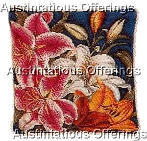 RARE MCCREADY FLORAL NEEDLEPOINT KIT EHRMAN LILIES REGALIA