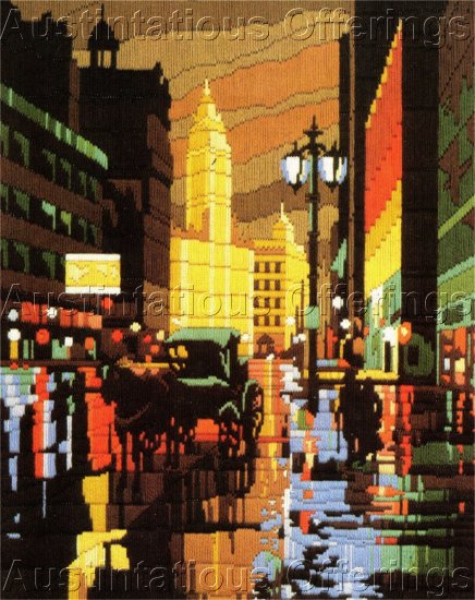 RARE REINARDY CITYSCAPE LONGSTITCH NEEDLEPOINT KIT