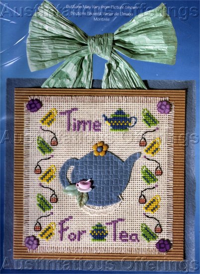 LILLIEBRIDGE CROSS STITCH CRAFT KIT TEA TIME TREASURES BUTTONS BEADS