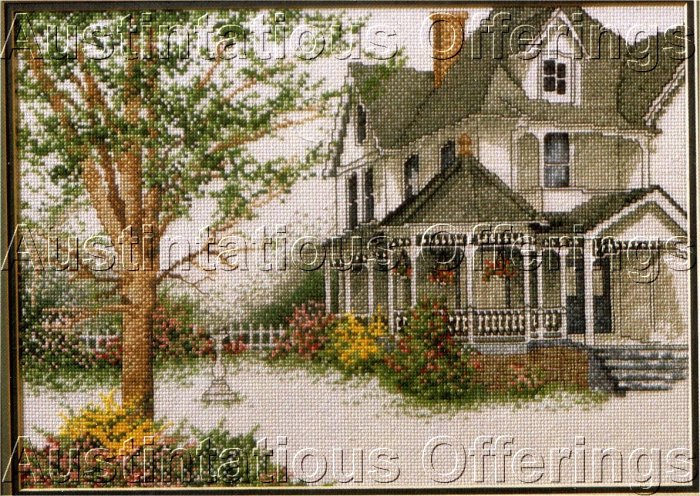 BURTON DYE ART REPRODUCTION VICTORIAN HOME CROSS STITCH KIT SUMMER GARDENS