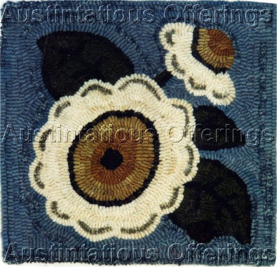 PRIMITIVE HOOK RUG KIT HEART TO HAND CAMELLIA FLORAL