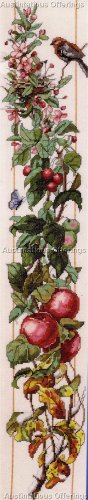NANCY ROSSI APPLE TREE BLOSSOMS FOUR SEASONS EVENWEAVE CROSS STITCH KIT APPLES