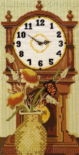 RARE BLYER TEXTURED NEEDLEPOINT KIT PARLOR MANTLE CLOCK