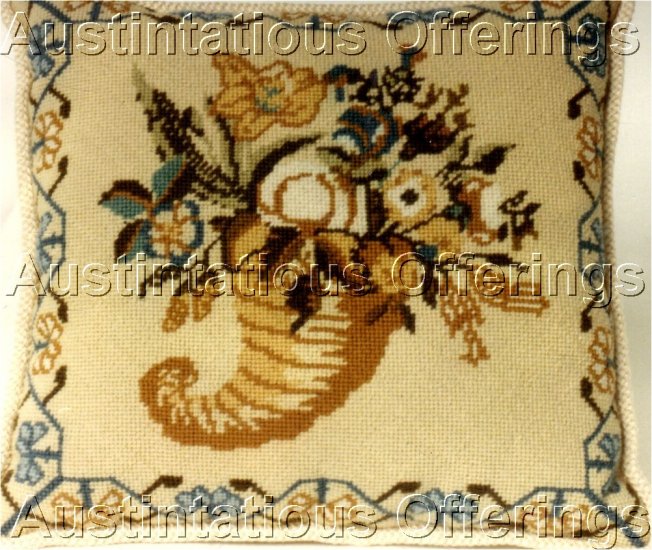 RARE SMITHSONIAN ELIZABETH ORME SAMPLER REPRODUCTION CORNUCOPIA NEEDLEPOINT KIT