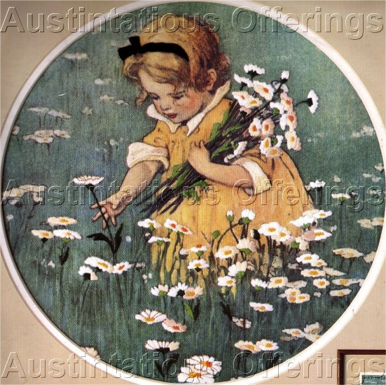 RARE JESSIE WILLCOX SMITH CREWEL EMBROIDERY KIT DAISY FIELD