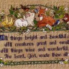 RARE ROSSI LINEN SAMPLER CROSS STITCH KIT GENTLE CREATURES