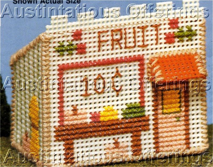 COUNTED CROSS STITCH FRUIT STAND