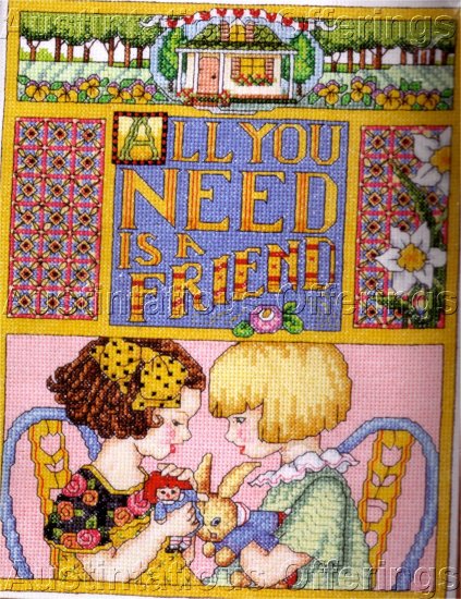 HARD TO FIND FRIENDSHIP SAMPLER ENGELBREIT CROSS STITCH KIT
