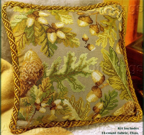 ACORN PILLOW CROSS STITCH KIT