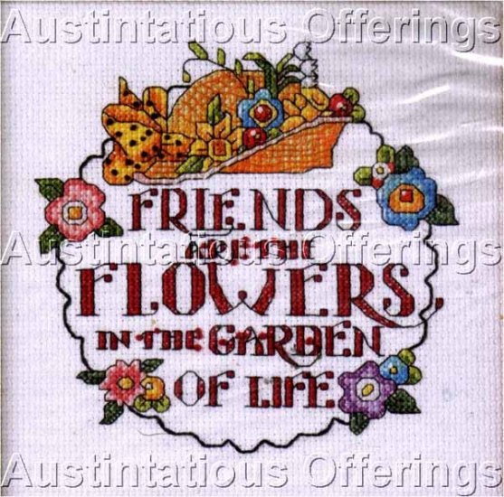FRIENDS CROSS STITCH KIT MESSAGE FRIENDSHIP SAMPLER