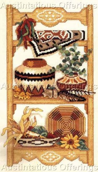SOUTHWEST POTTERY & BASKET COLLECTION COUNTED CROSS STITCH KIT BLANKET