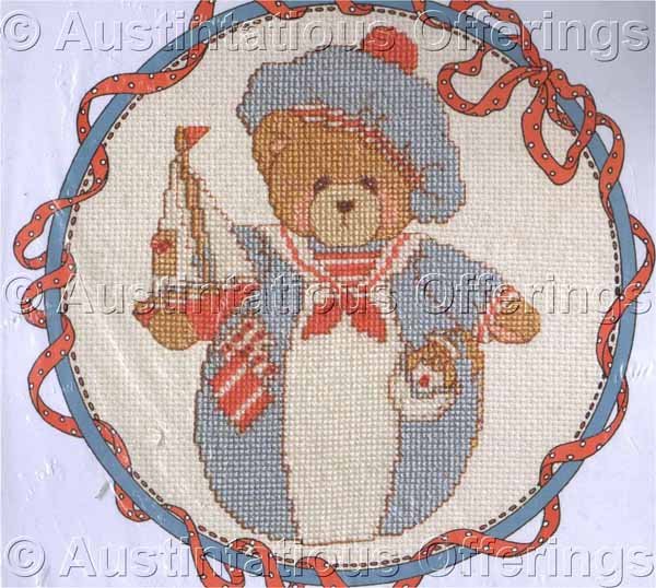 CROSS STITCH KIT ROLY POLY CHERISHED TEDDY AUGUST