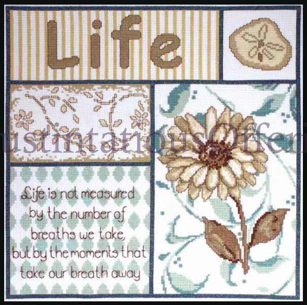 CONTEMPORARY VERSE CROSS STITCH KIT MEASURE OF LIFE