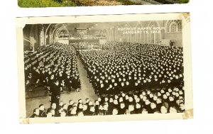 RECRUIT HAPPY HOUR 1942 RP REAL PHOTO BOXING MILITARY POSTCARD WWII