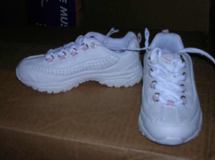 Prospirit Klaudia Girl's White Sneakers Size 8 1/2