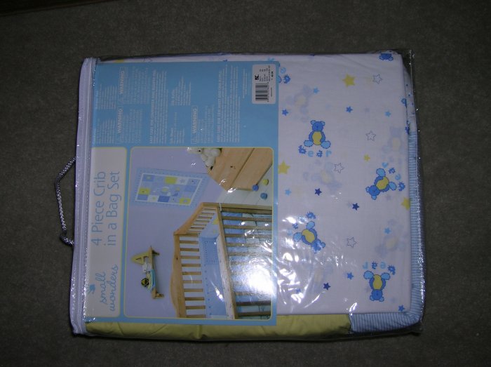 Small Wonders Bear 4pc Crib Bedding Set