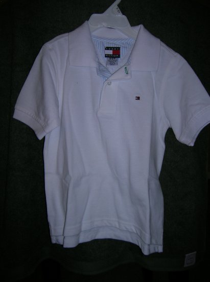 Tommy Hilfiger Boys Short Sleeve Pique Polo Shirt 2 White
