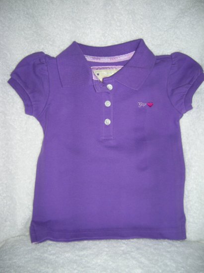 Puff sleeve polo/purple vic/18-24 M