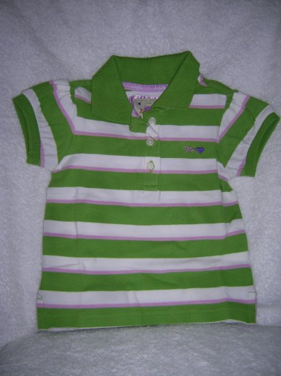 Puff sleeve stipe/green stripe/18-24 M