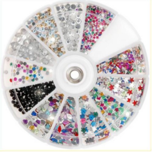 5 Nail Art Rhinestone Wheel
