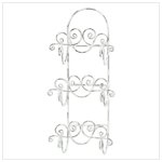 Distressed White Towel Holder 33588