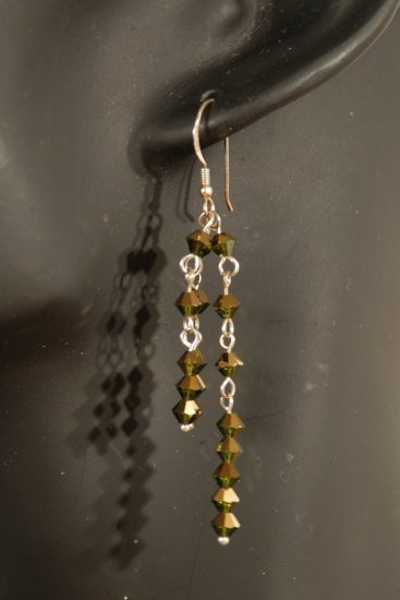 Designer fashion, bridal, prom crystal earrings jewelry, Swarovski Crystal Dorado 2X - EAR 0038