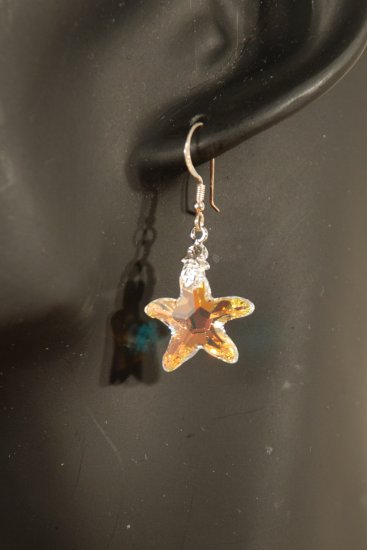 Designer fashion, bridal, prom crystal earrings jewelry, Swarovski Crystal AB - EAR 0042