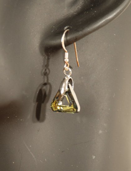 Designer fashion, bridal, prom crystal earrings jewelry, Swarovski Crystal Tabac - EAR 0053