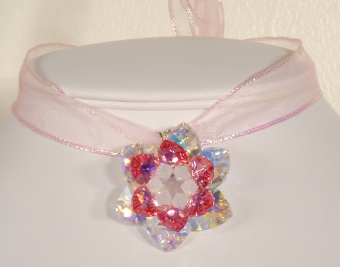 Designer fashion, bridal, jewelry, Swarovski Rose AB / Crystal AB / Light Grey Opal - PEN 0003