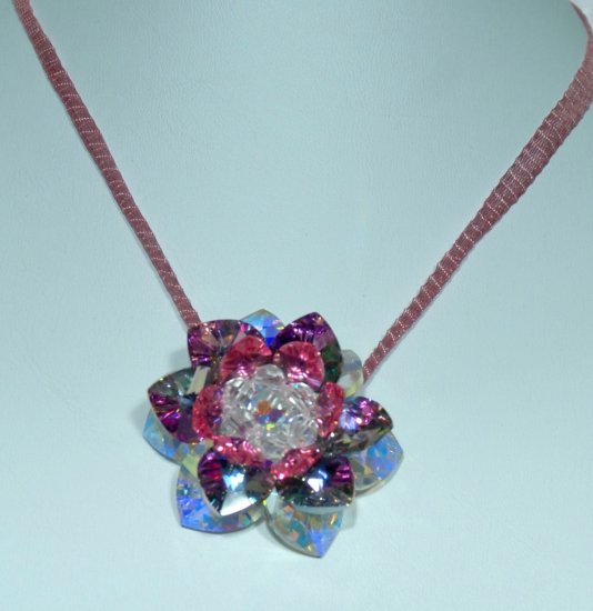 Designer fashion, bridal, jewelry, Swarovski Crystal AB / Vitrail Light / Rose AB - PEN 0006