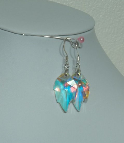 Designer fashion, bridal, crystal earrings jewelry, Swarovski Crystal AB - EAR 0063