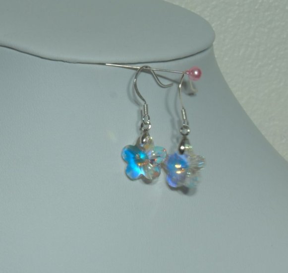 Designer fashion, bridal, crystal earrings jewelry, Swarovski Crystal AB - EAR 0065